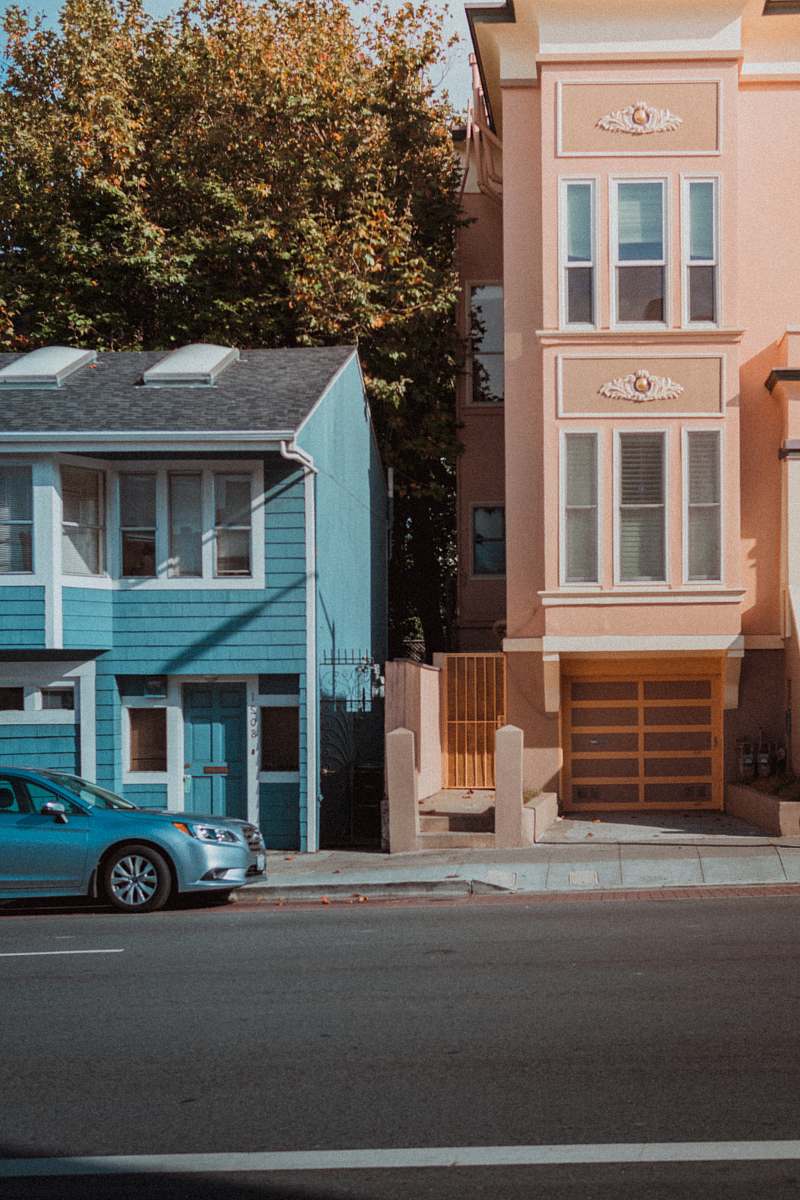 san francisco gray and blue house united states